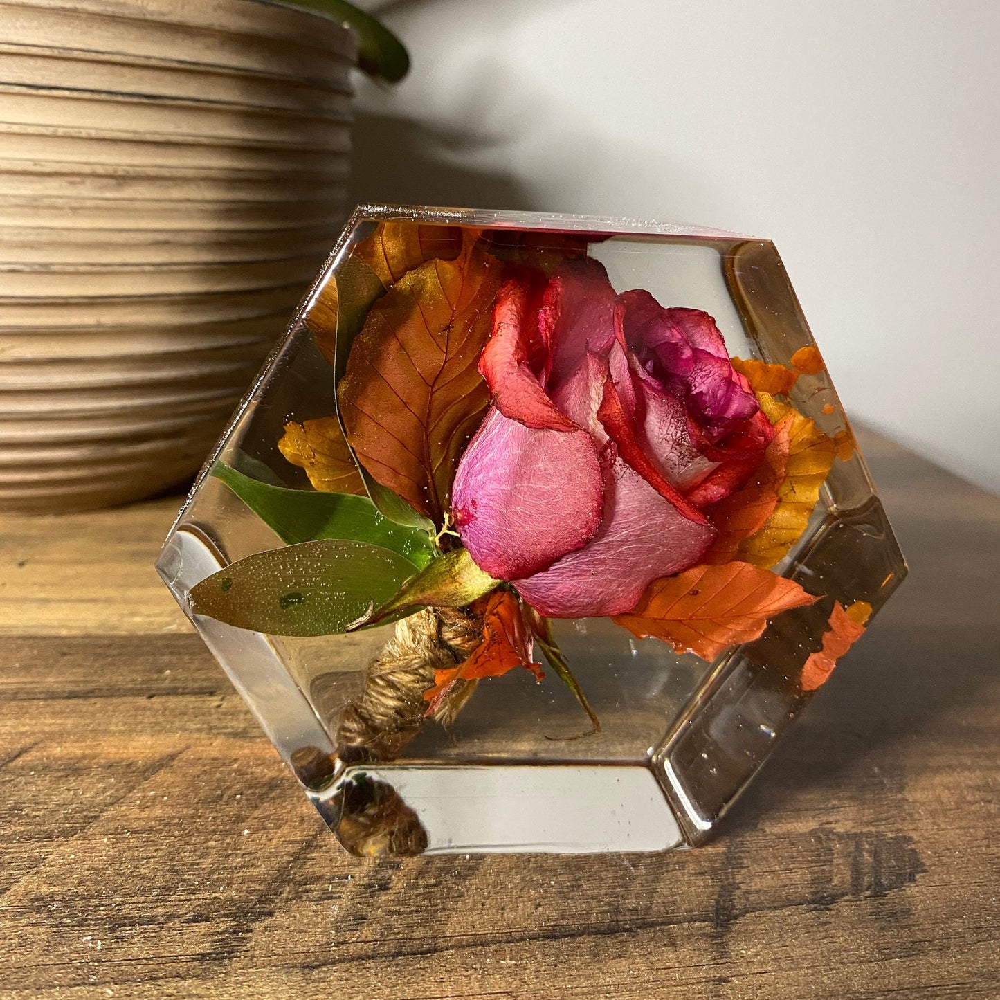 10cm Hexagonal Floral Block