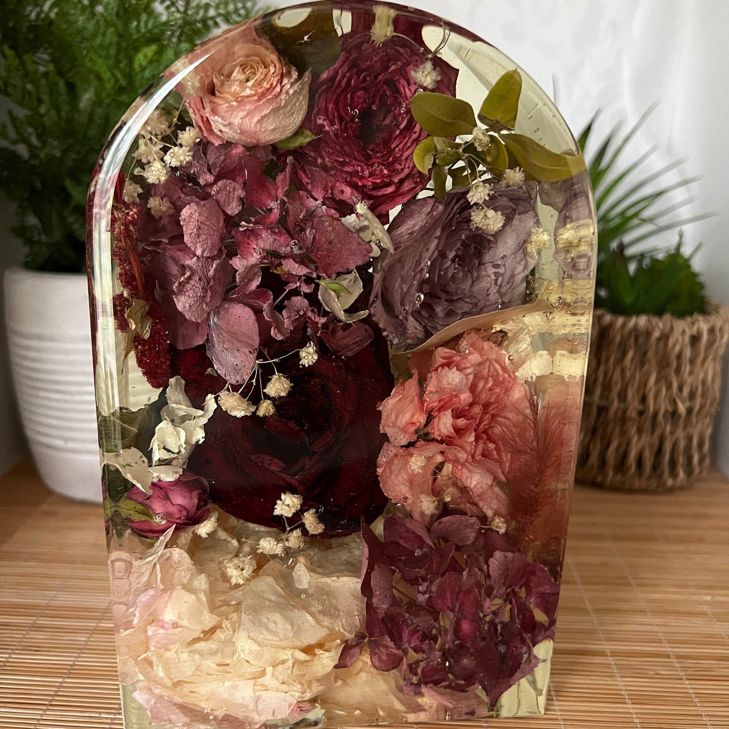 Wedding Bouquet Preservation Arch, Keepsake, Preserved Flowers, Wedding Gift, Any Occasion Flowers, Floral, Flowers in resin, Custom Made