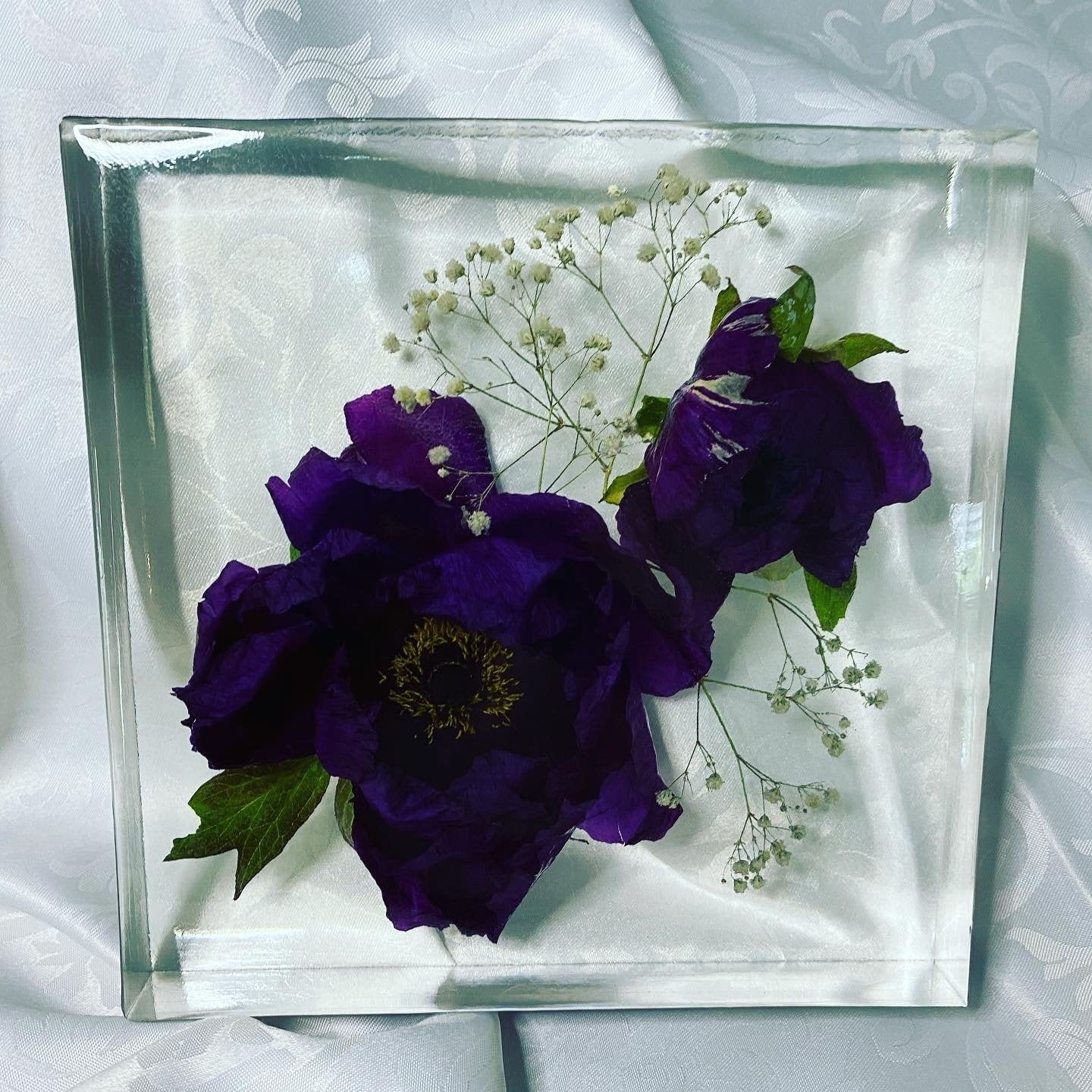 25cm Square Floral Block