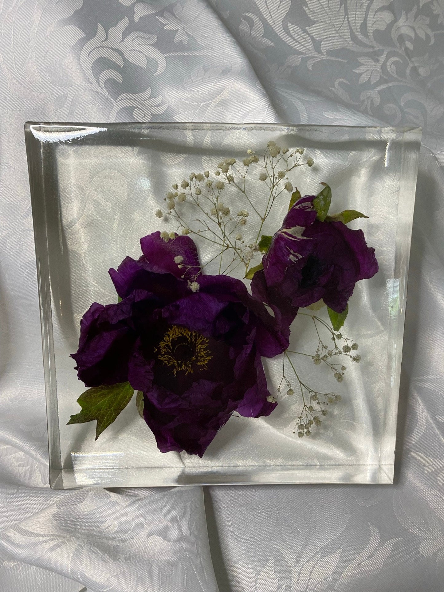 25cm Square Floral Block