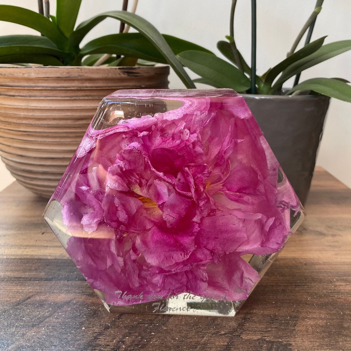 12cm Hexagonal Floral Block