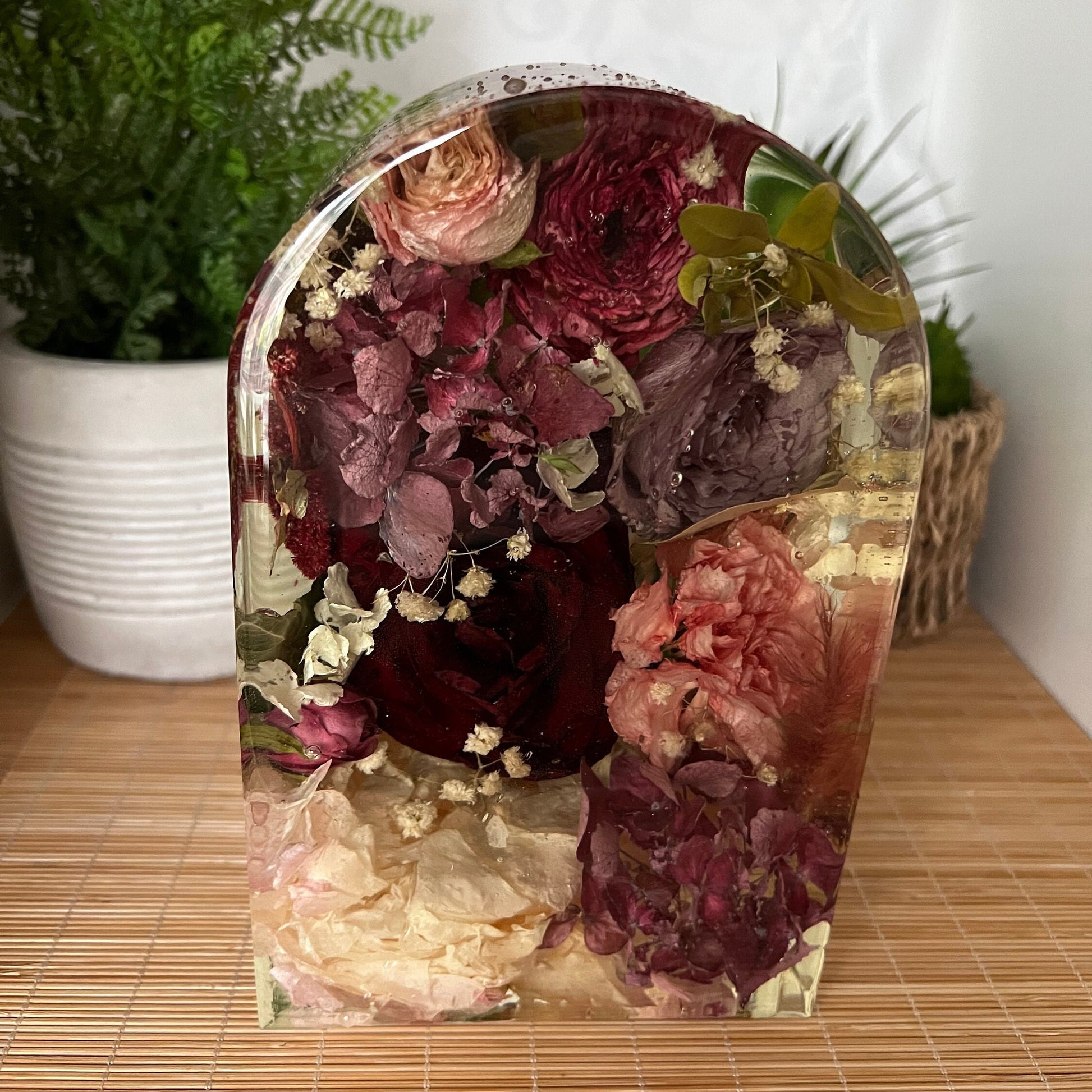 Wedding Bouquet Preservation Arch, Keepsake, Preserved Flowers, Wedding Gift, Any Occasion Flowers, Floral, Flowers in resin, Custom Made