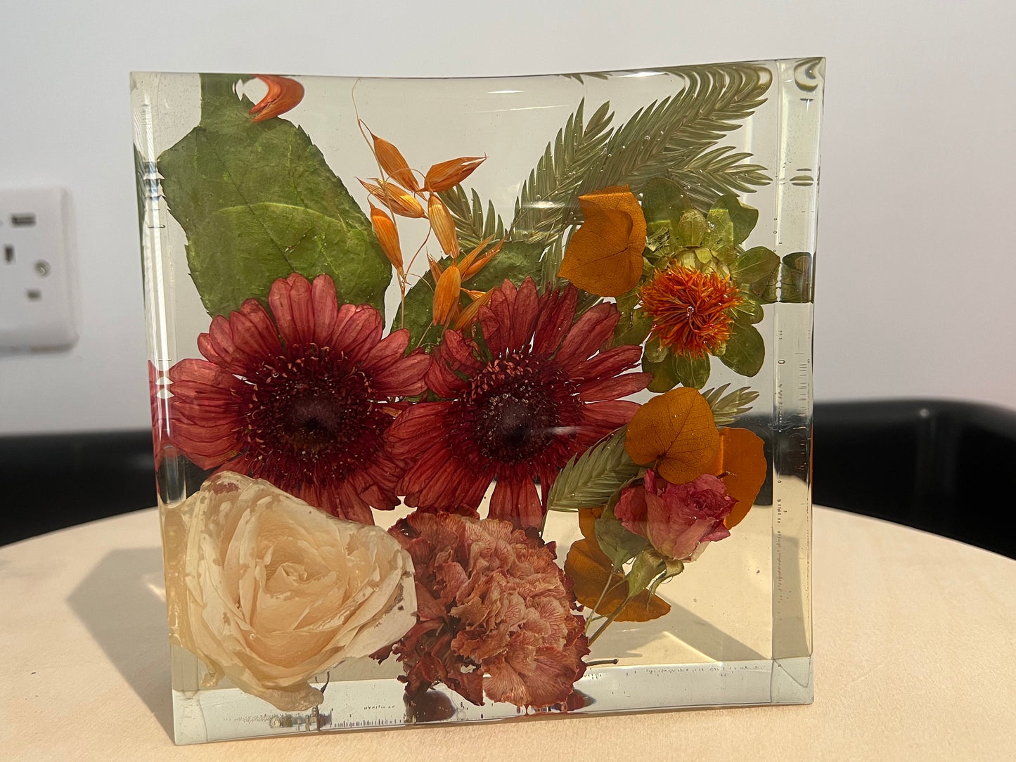 25cm Square Floral Block