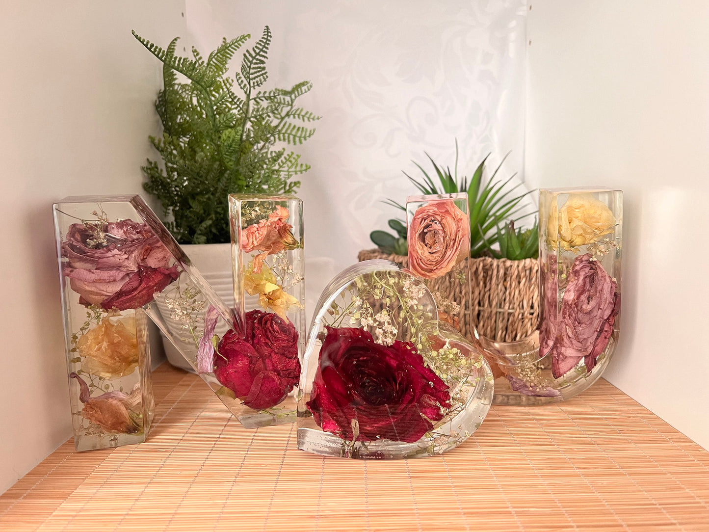 Set of Large Initials with a Heart