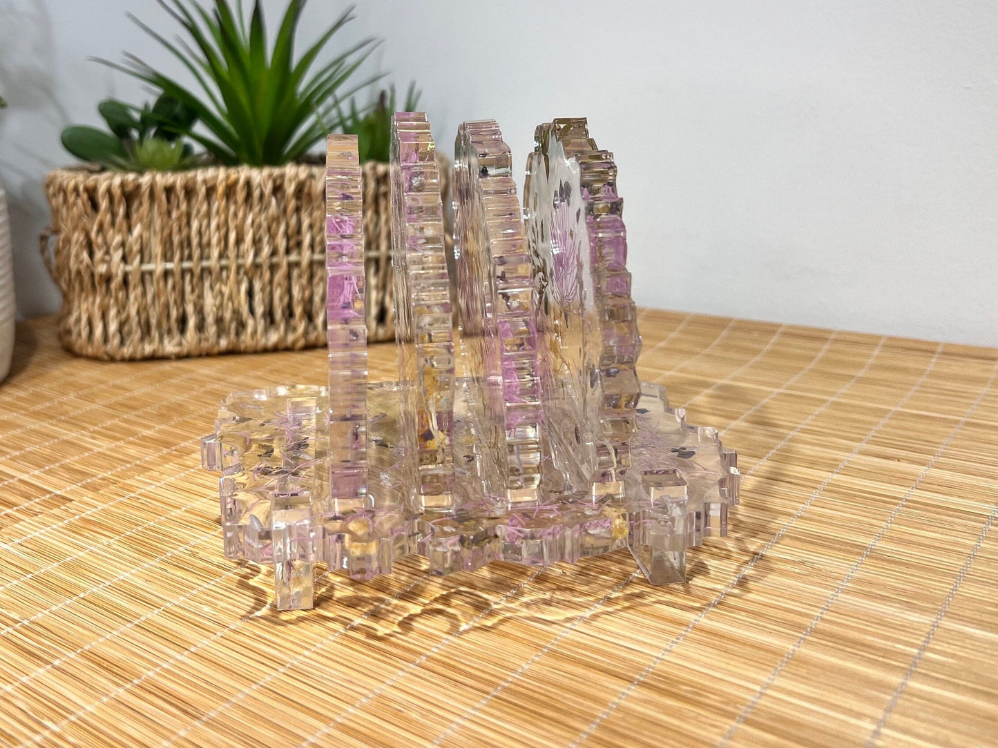 Set of Geode coasters with holder