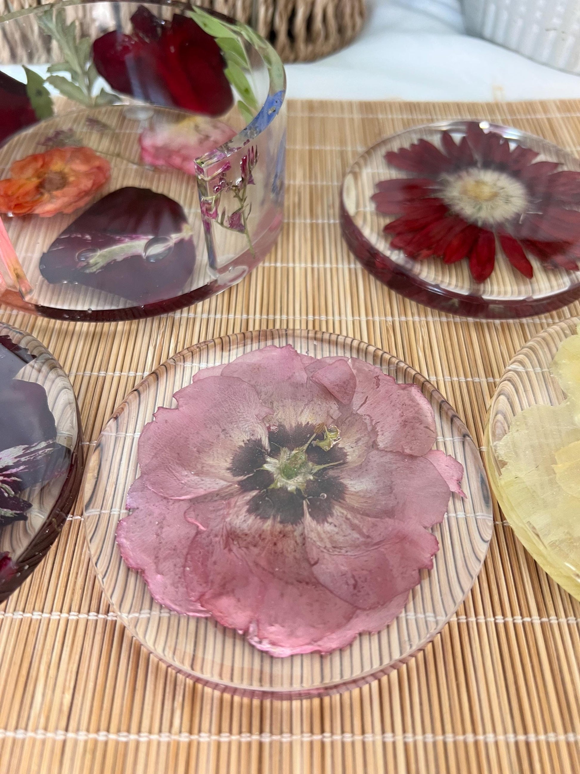 Custom Flower Preservation Coaster, Wedding Bouquet Keepsake