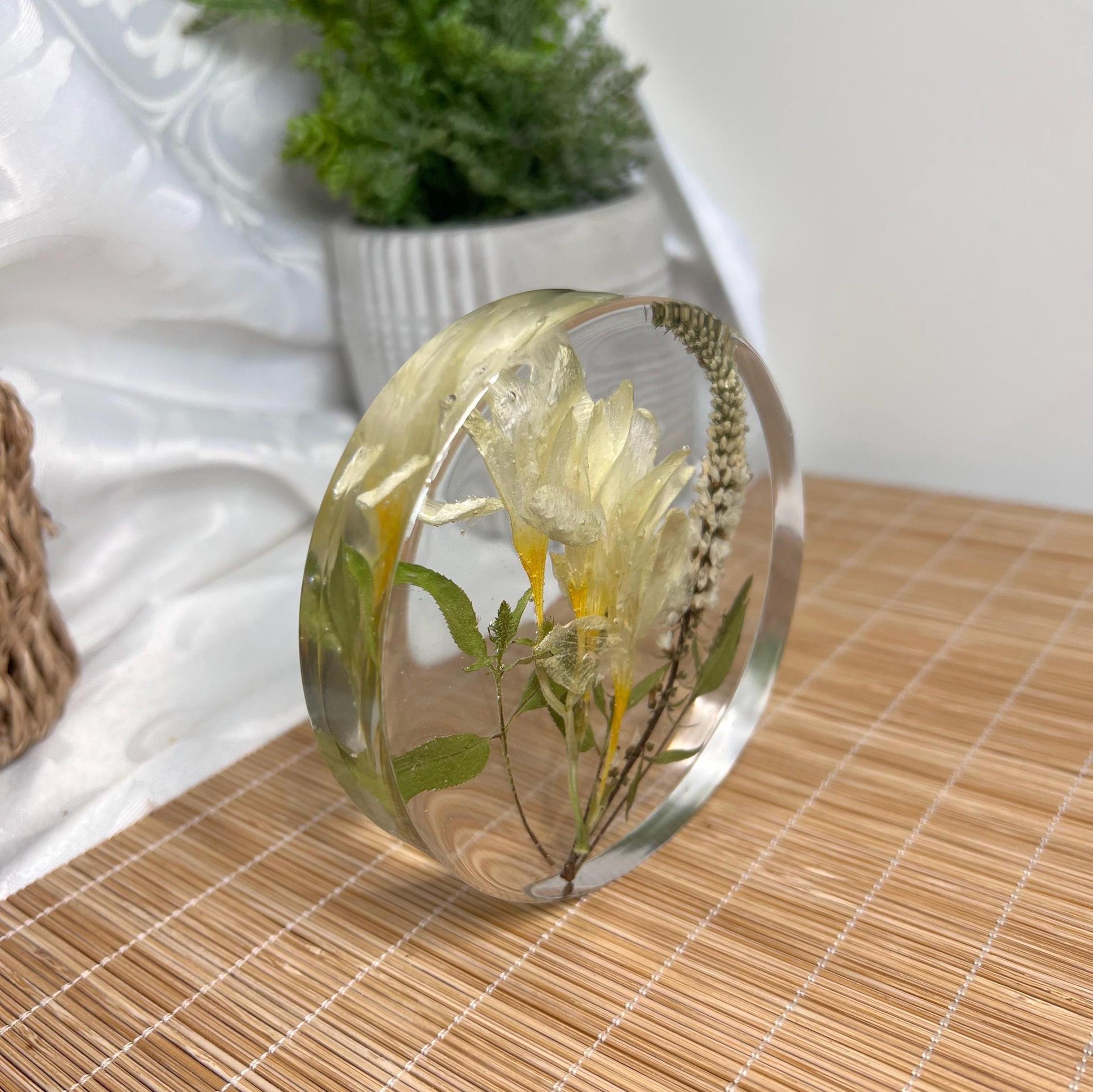 Custom Flower Preservation Coaster, Wedding Bouquet Keepsake