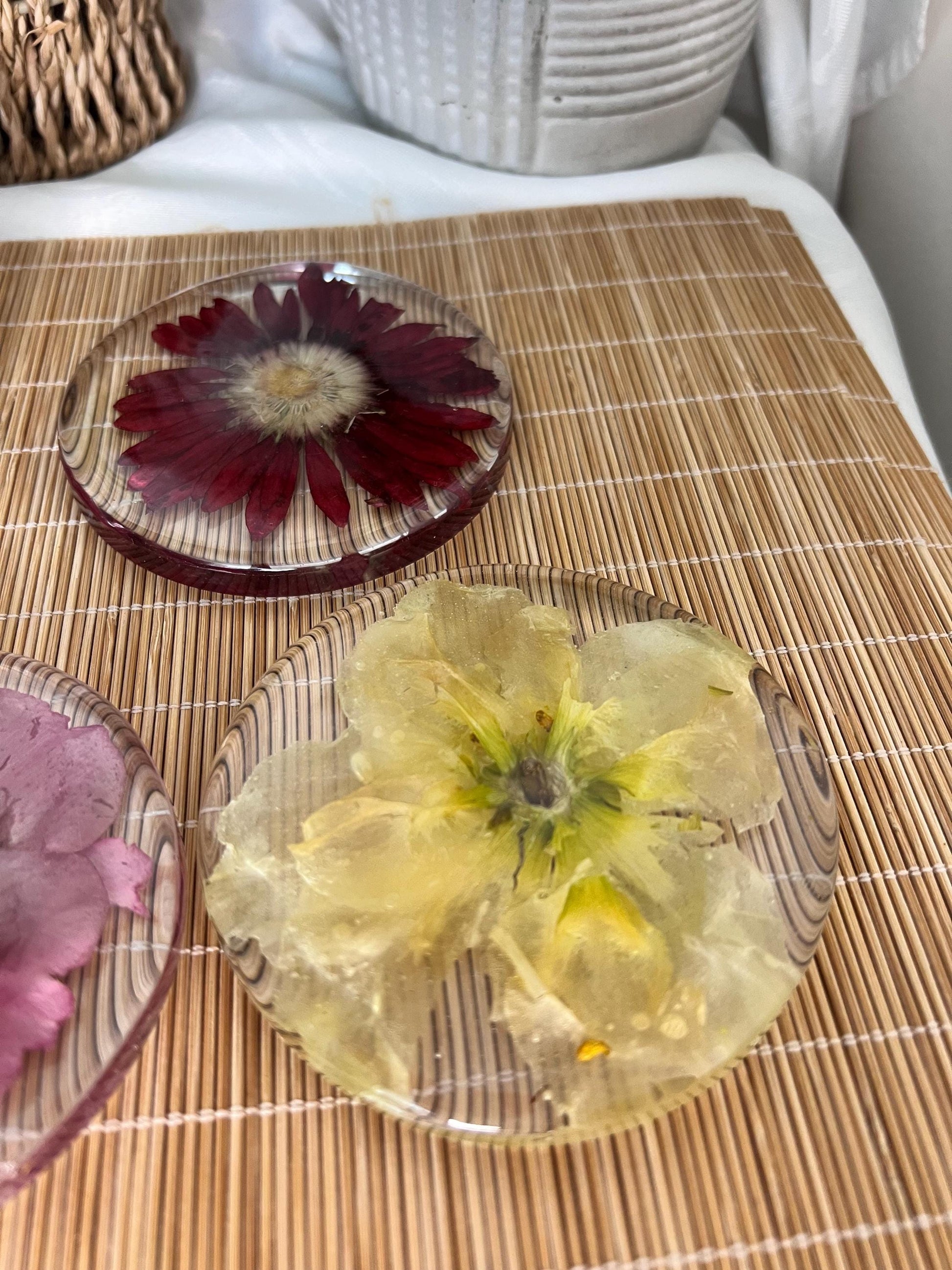 Custom Flower Preservation Coaster, Wedding Bouquet Keepsake
