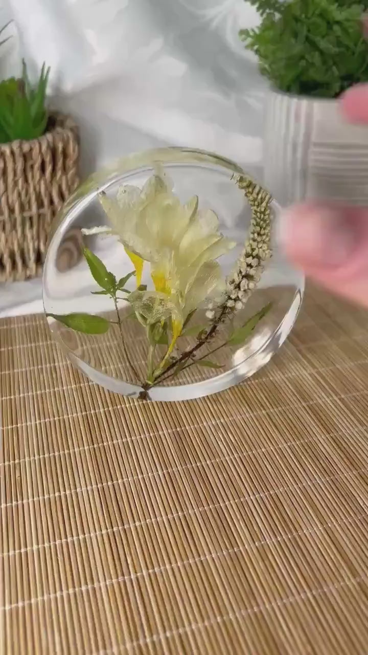 Custom Flower Preservation Coaster, Wedding Bouquet Keepsake
